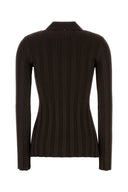 Sportmax Brauner Cardigan aus Stretch-Viskosemischung Albio1234