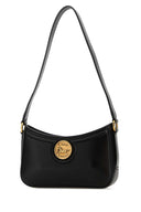 Chloe Black Leather Horse Medal Shoulder Bag