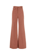Chloe Dark Pink Cotton Flared Leg Pant