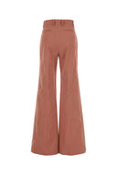 Chloe Dark Pink Cotton Flared Leg Pant