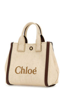 Chloe Sand Canvas Small Carry Handbag