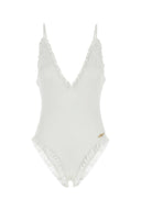 Chloe White Stretch Nylon Badedrakt