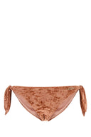 Chloe Peach Stretch Velvet Bikini Slip