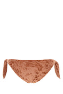 Chloe Peach Stretch Velvet Bikini Slip