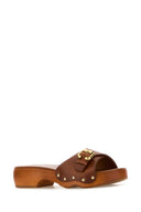 Chloe Caramel skinn Jeanette tresko
