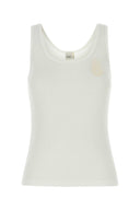 Chloe White Cotton Tank Top