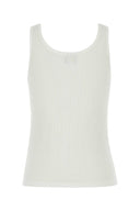 Chloe White Cotton Tank Top
