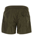Moncler Army Green Nylon Swimming Shorts
