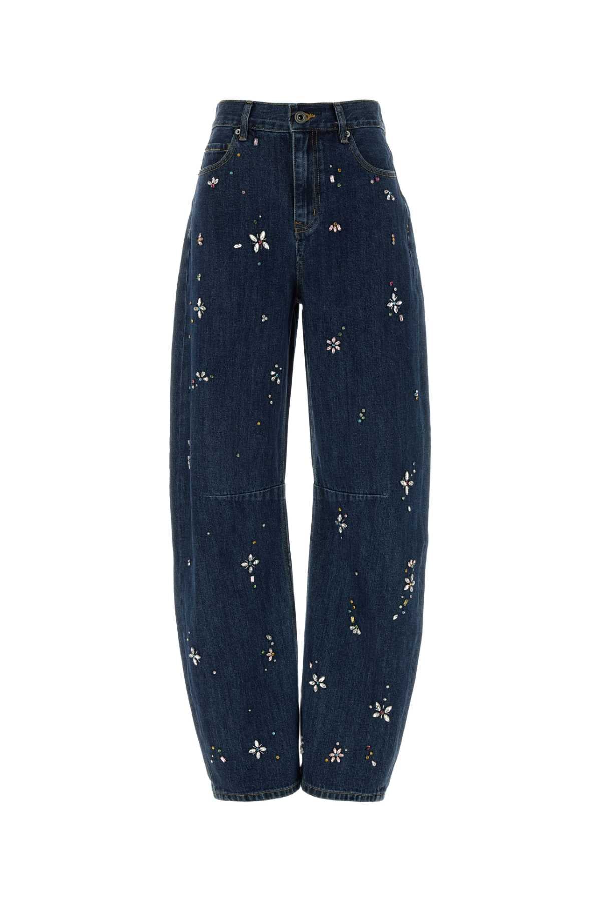 Self Portrait Denim Wide Leg Jeans