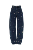 Self Portrait Denim Wide Leg Jeans