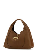 Gucci Brown Leather Large Gucci Softbit Shoulder Bag