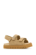 Gucci Beige Häkelsandalen