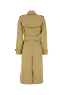 Burberry Sage Green Gabardine Waterloo Trench Coat
