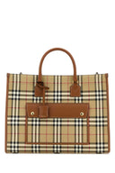 Burberry Bolso shopping mediano Freya de lona estampada