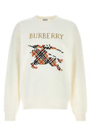Sweat-shirt en coton extensible blanc Burberry White
