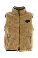 Gilet en tissu en peluche burberry camel