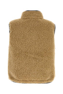 Gilet en tissu en peluche burberry camel