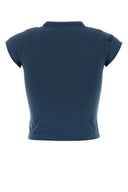 Balenciaga Blue Stretch Cotton T Shirt