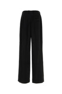 Balenciaga Black Twill Wide Leg Pant