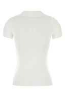 Balenciaga White Viscose Blend Polo Shirt