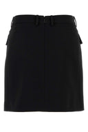 Balenciaga Black Twill Mini Skirt