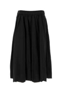 Balenciaga Two Tone Twill And Denim Skirt