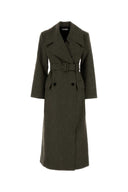 Co Melange Sage Green Wool Coat