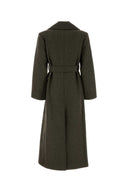 Co Melange Sage Green Wool Coat