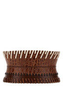Dries Van Noten brunt skinnbelte