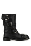Schwarze Lederstiefel von Dolce & Gabbana