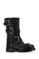 Schwarze Lederstiefel von Dolce & Gabbana
