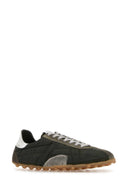 Maison Margiela sneakers i flerfarget stoff og semsket skinn