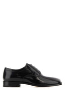 Maison Margiela Black Leather Tabi Lace Up Shoes