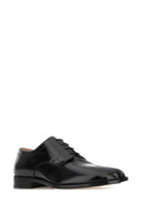 Maison Margiela Black Leather Tabi Lace Up Shoes