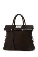 Maison Margiela Dark Brown Leather Medium 5 Ac Loved To Death Handbag