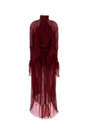 Blumarine rød chiffonkjole