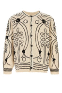 Bode Embellished Cashmere Winter Garden Cardigan