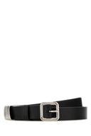 Jil Sander svart skinnbelte