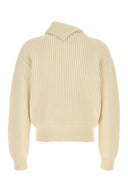 Jil Sander Ivory Wool Genser