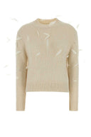 Jil Sander Ivory Alpaca Blend Genser