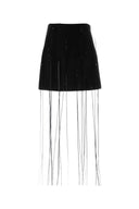 Jil Sander Svart Stretch Viscose Blend Miniskjørt
