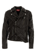 Chaqueta de cuero negra de Diesel