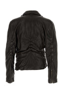 Chaqueta de cuero negra de Diesel