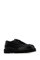 Max Mara Black Leather Track Lace Up Shoes
