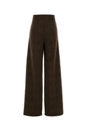 Max Mara Embroidered Cotton Blend Ponza Wide Leg Pant