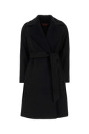 Mm Studio Black Wool Dravenna Coat