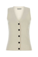 Anine Bing Ivory Wool Blend Lawrence Vest
