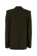 Stella Mccartney olivengrønn ullblazer