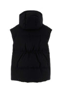 Herno Laminar Black Polyester Blend ermeløs dunjakke
