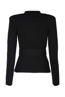 Elisabetta Franchi Giacca In Maglia Con Cintura